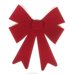 Red Velvet Decorative Bow for Front Door, Wall, Ou